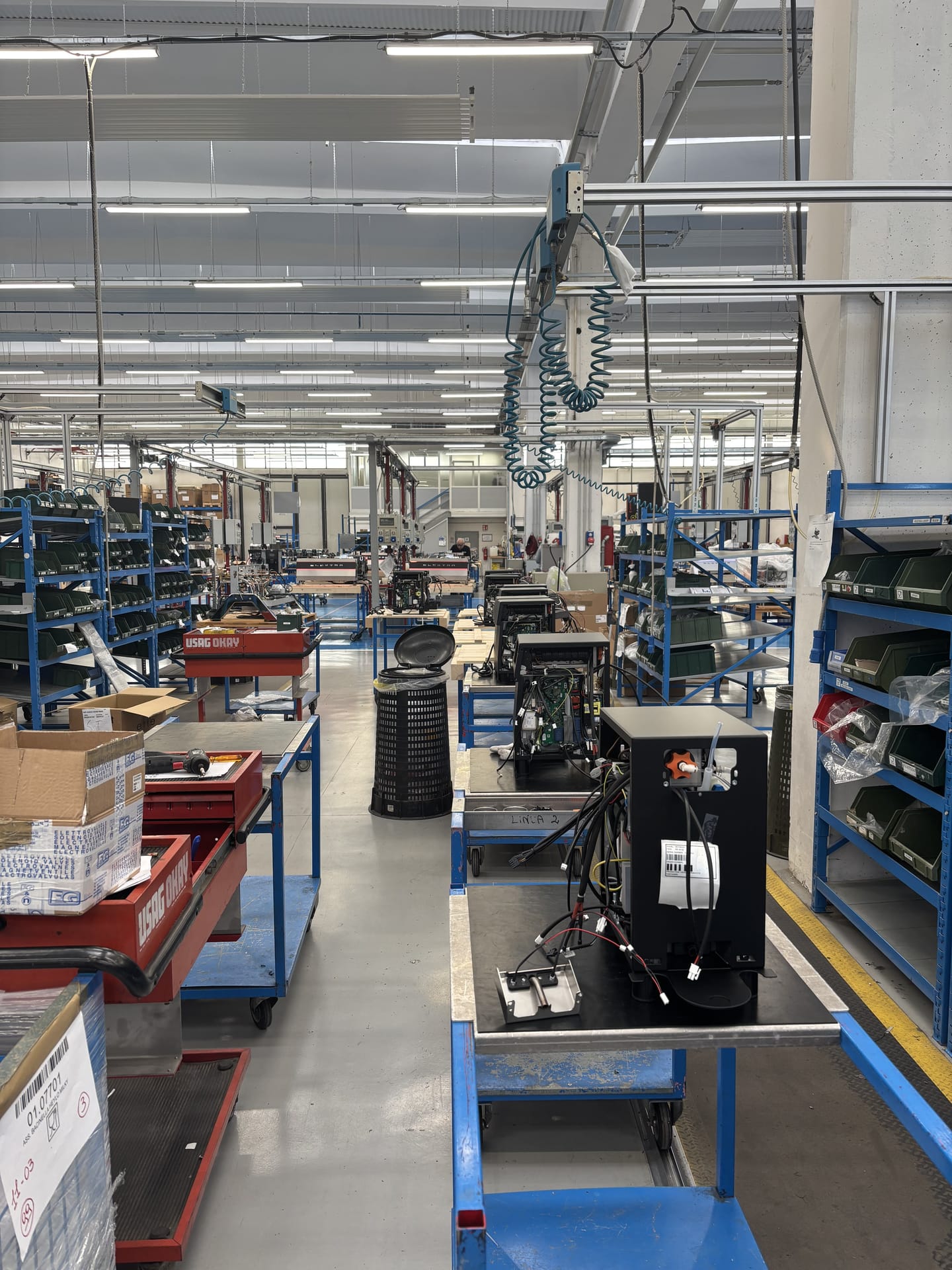 Heylo units on the assembly line at the VEA Group plant, Chignolo d'Isola